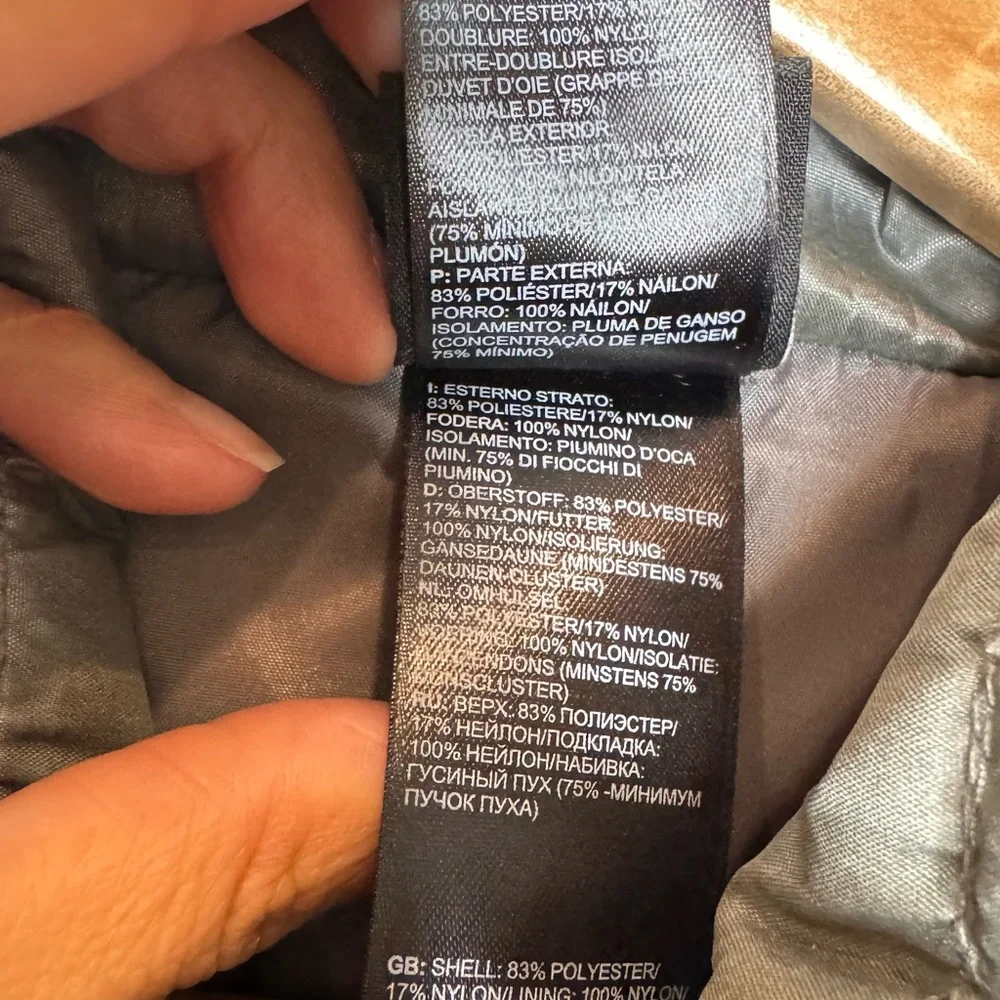 The North Face Womens 550 Down Puffer Vest XXL Gray Quilted Goose Down Insulated